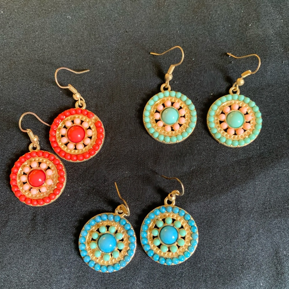 Earring Trio Colorful Small